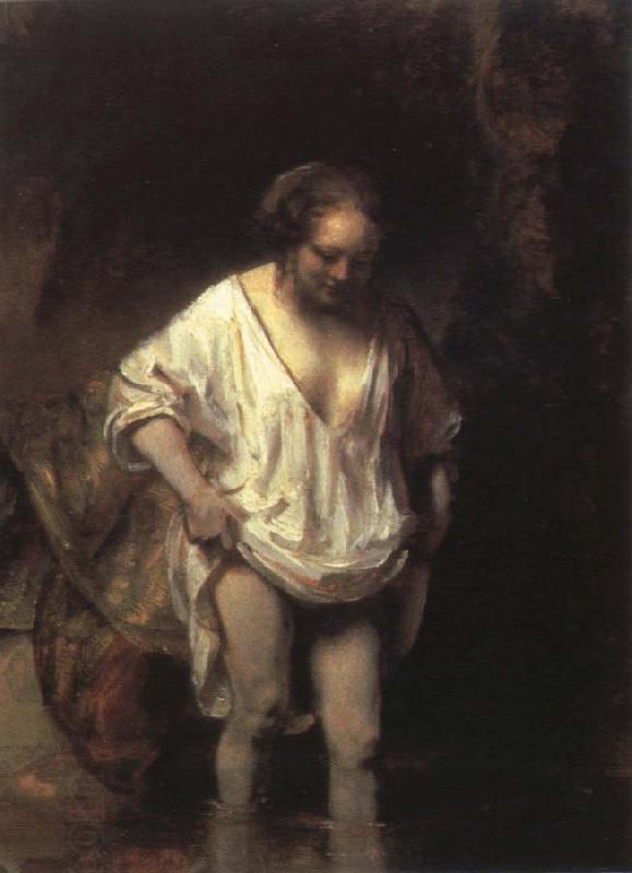 Rembrandt van rijn woman bathing in a steam China oil painting art